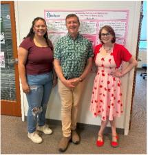 Dr. Day with Emma Farrow and Katy Sakash