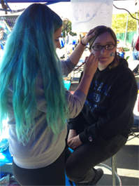 Facepainting at Homecoming