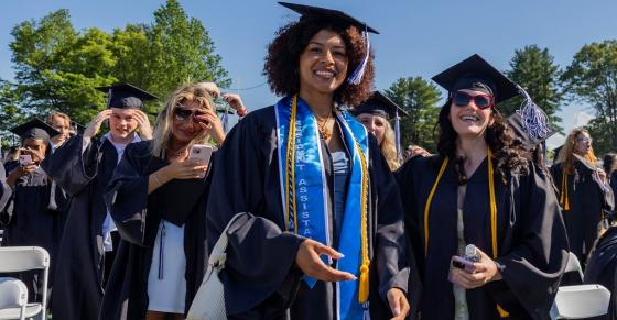 Students at Central Connecticut State University's commencement ceremony on May 17.