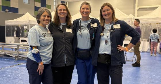 Central Nursing faculty are shown here at the March 7 Remote Area Medical clinic in Willimantic.
