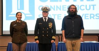 Recipients of the annual Veterans Day service awards at Central.