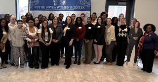 Students take a group photo at the 2026 Elect Her training program at Central