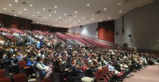 Central students and community members along with students from 13 participating schools fill Welte Hall before a performance of "Pinocchio Pop" on March 25.