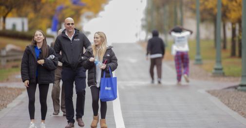 Visitors touring through Central
