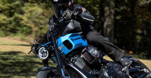 rider on audette motorcycle
