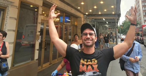 Stephen Dexter at Theatre Entrance