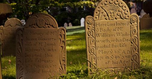 Wadsworth couple tombstones