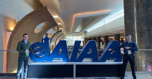 Central Students posing with AIAA Sign
