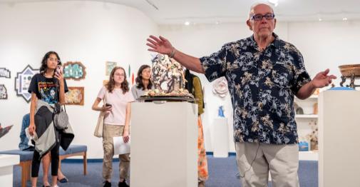Artist Tom Zaccheo discusses his work in the Chen Gallery at Central.