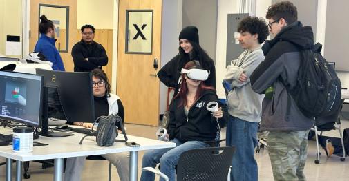 Students from Wilcox Tech in the Central VR lab