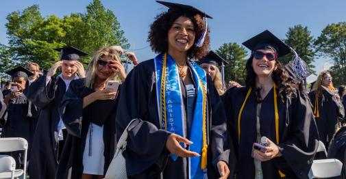 Students at Central Connecticut State University's commencement ceremony on May 17.