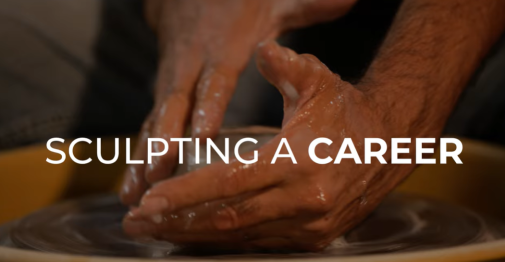 Screen grab of CT Public's documentary "Sculpting a Career."