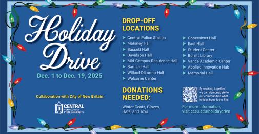 Poster for the Central Holiday Drive 2025
