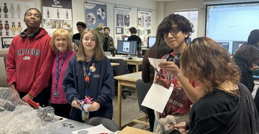 Wilcox Technical High School Students are shown at a Central Design program workshop