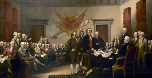 "Declaration of Independence" (1819) by John Trumbull