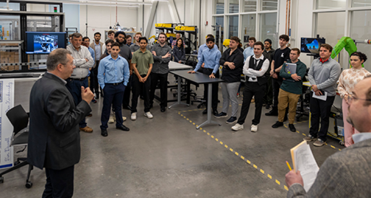 Group presentation in the Central Engineering department