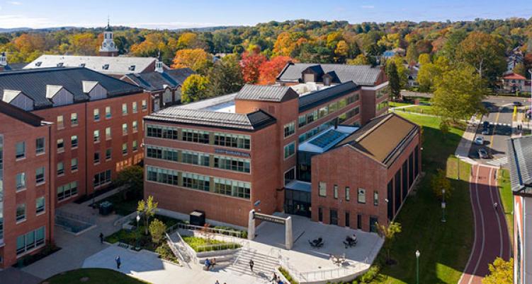 Ariel shot of Barnard Hall