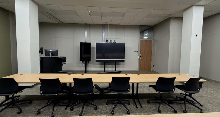 View from back of Proscenium Hyflex 2.0 Classroom