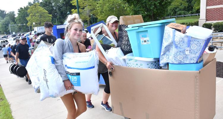 Student moving on to campus