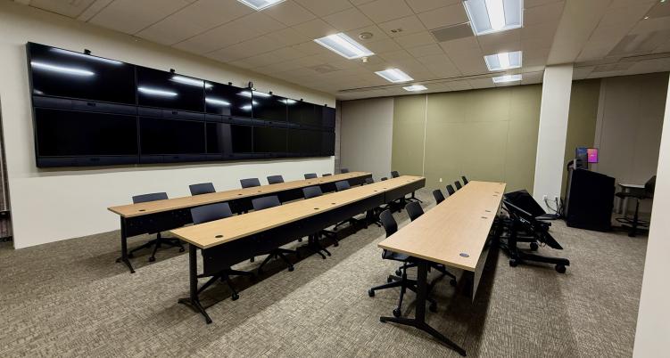 View of in-room and online seats