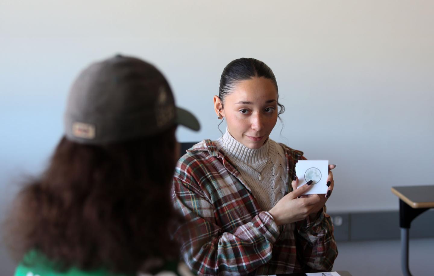 Student practicing teaching