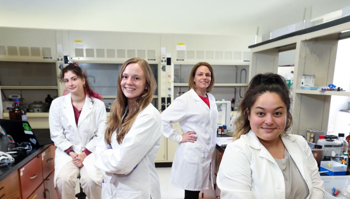 Students in lab coats